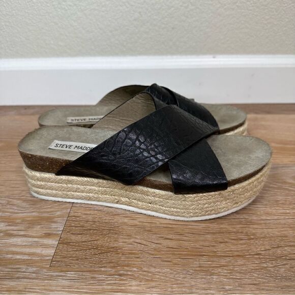 Steve Madden Hassie Platform Chunky Espadrille Sandals - Picture 2 of 12